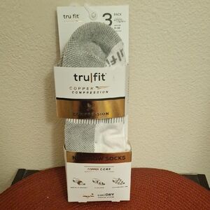 Tru Fit Copper Comptession Socks 5-10